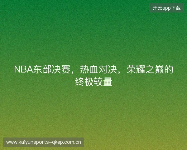NBA东部决赛，热血对决，荣耀之巅的终极较量